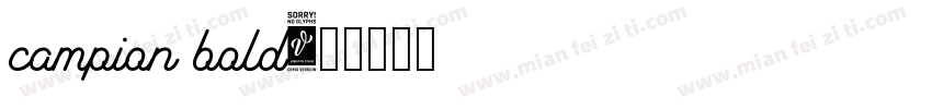 campion bold字体转换